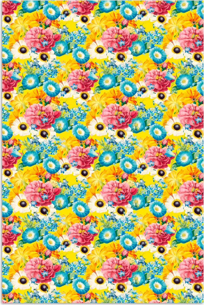 MuchoWow Poster Blumen - Farben - Palette 120x180 cm - Kunstposter