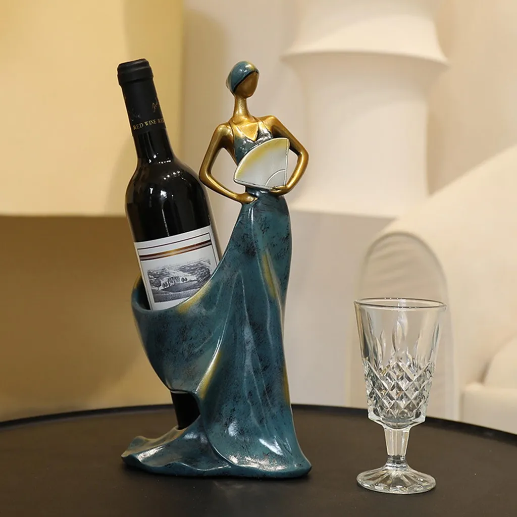 Statue de Danseuse Support de Bouteille de Vin rouge en résine décor