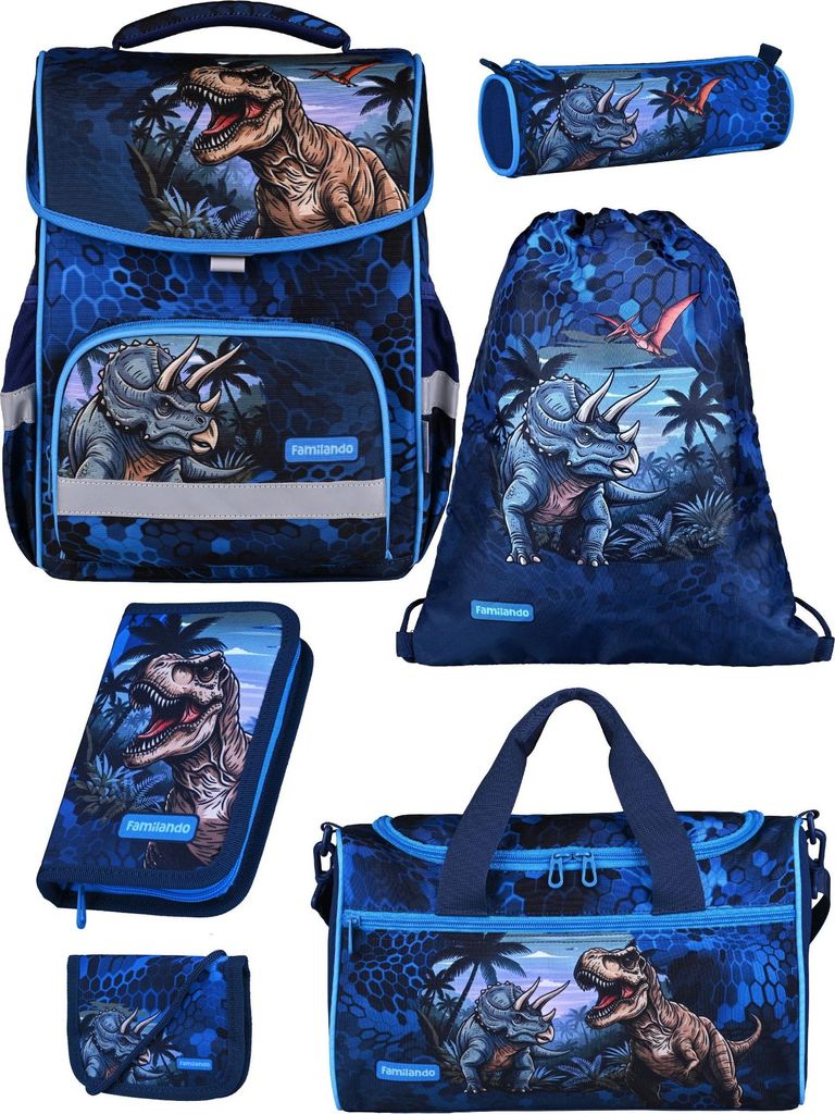 Familando Schulranzen-Set 6-teilig BASIC-PLUS Schultasche Produktbild 