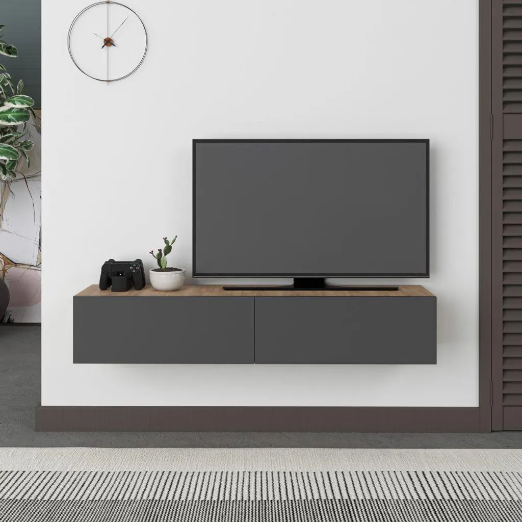Offerta Mobile TV Sospeso Francy 135cm Rovere Antracite | Acquista Ora