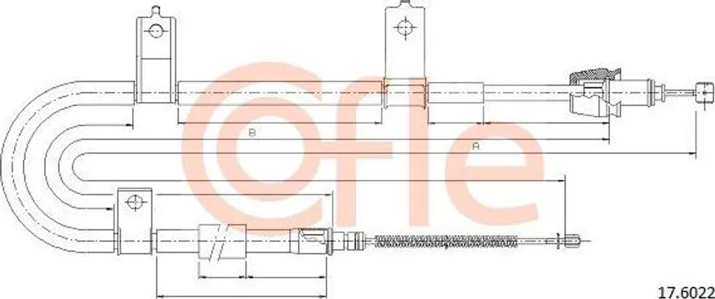 Câble de frein à main COFLE 17.6022 : réparez votre freinage Picanto