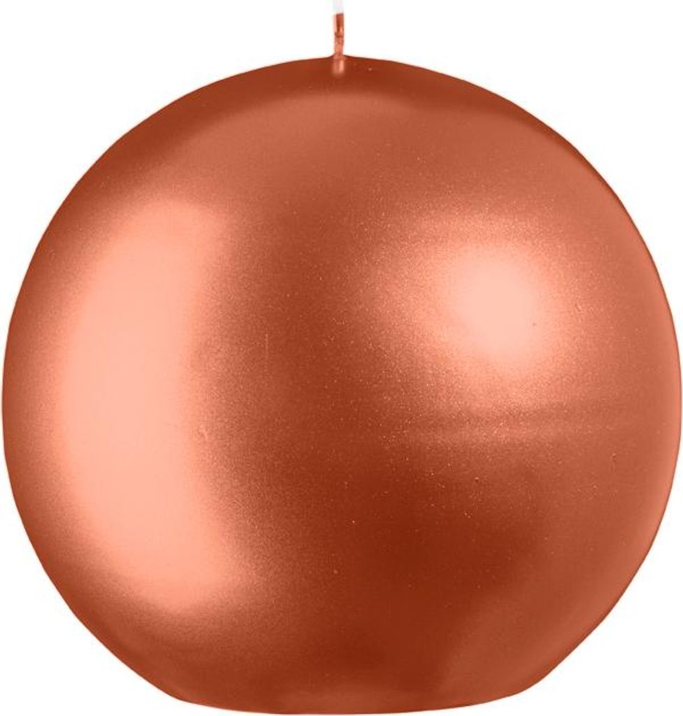 Kugelkerzen Metallic-Lack Kupfer Ø 12 cm, 1 Stück