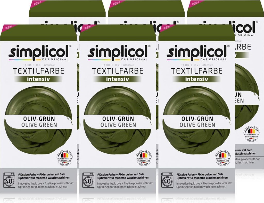 Simplicol Textilfarbe intensiv Oliv-Grün - Einfaches Färben Produktbild 
