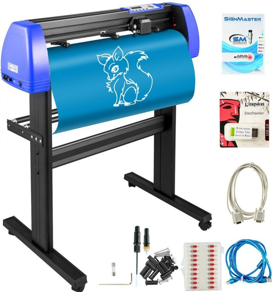 Schneideplotter 870 mm - Sign Master Plotter Vinyl Schneider - Schwarz/Blau