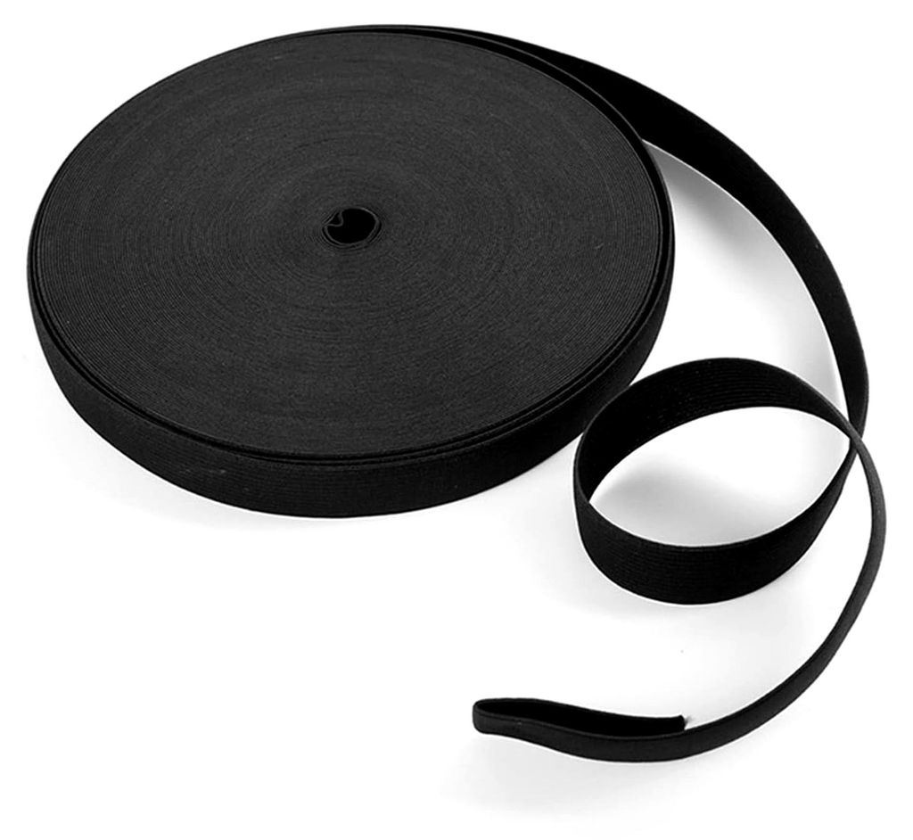 Polypropylenband 50 Meter lang, 1,5 mm dick, schwarz, Gurtbandrolle 5 cm, robustes Gurtgewebe für Taschen, Rucksäcke, Hundeleinen, DIY, Outdoor, ...