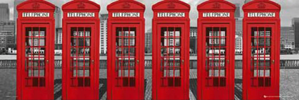 Déco Murale Londres Slim avec Support Alu 93,5 cm pour Salon et Bureau