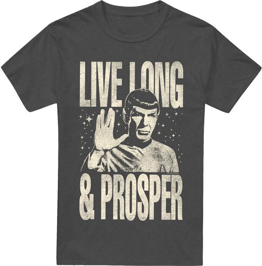 Star Trek: The Original Series - "Prosper" T-Shirt für Herren/Damen Uni TV17618 (XL) (Holzkohle)