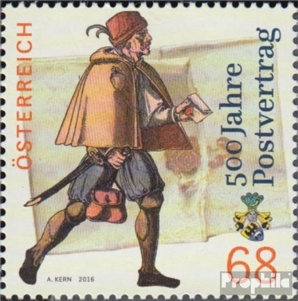 Briefmarken Österreich 2016 Mi 3259 (kompl.Ausg.) gestempelt Postvertrag