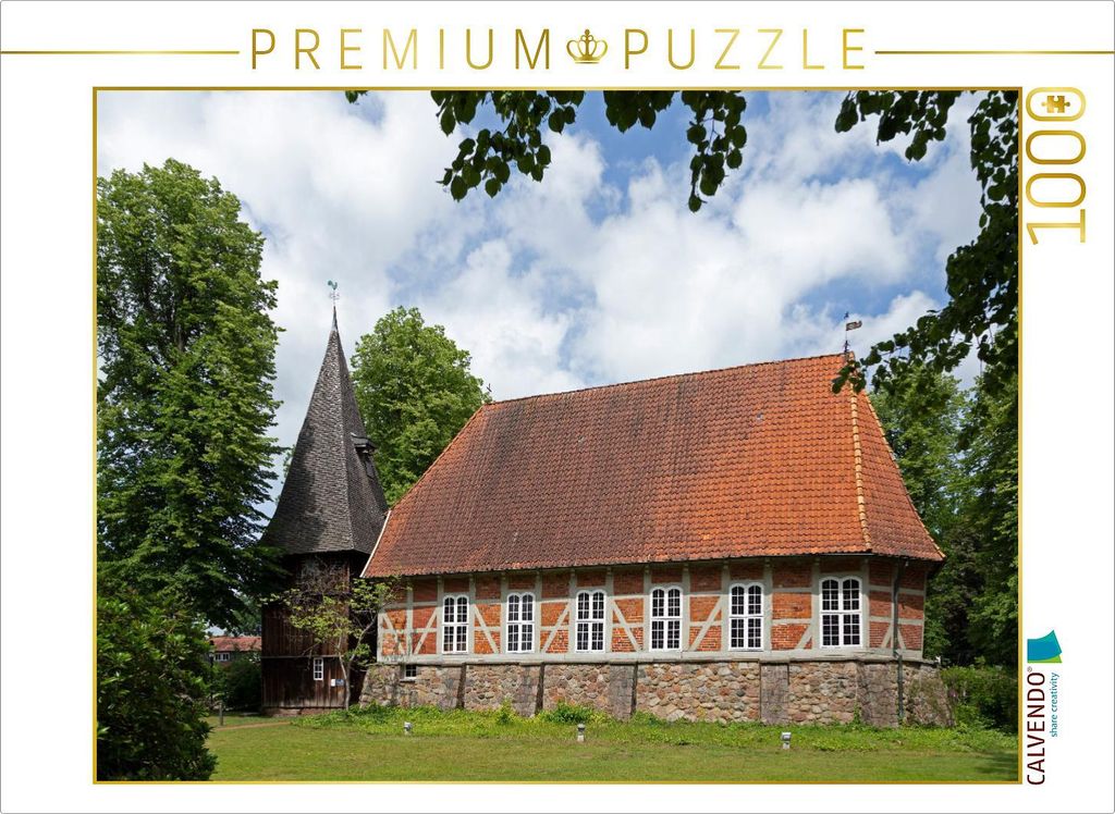 CALVENDO Puzzle Kirche in Egestorf | 1000 Teile Lege-Größe 64x48cm Foto-Puzzle für glückliche Stunden