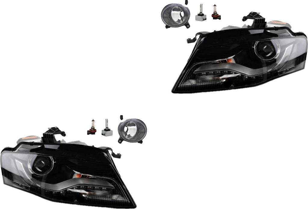 Johns, Scheinwerfer Osram Xenarc Night Breaker Laser Satz passend für Audi A4 8K Nebel 8K0941029C 8K0941029AJ 8K0941030C 8K0941030AJ 8T0941699B 8T094