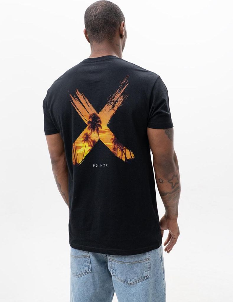 Herren Kurzarm-T-Shirt Black Point X Sunset Palms XL