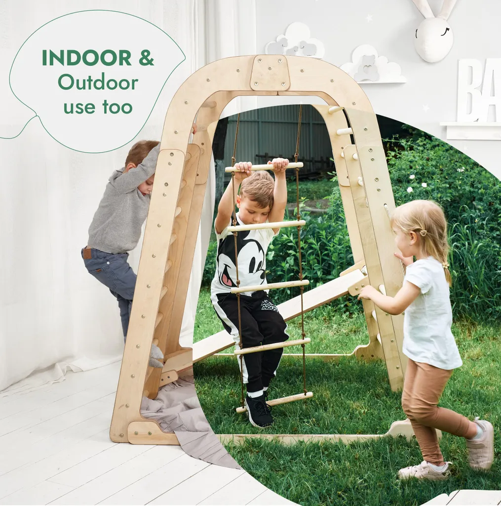 Module d'escalade intérieur bois : la solution active pour enfants 3-8 ans - 7