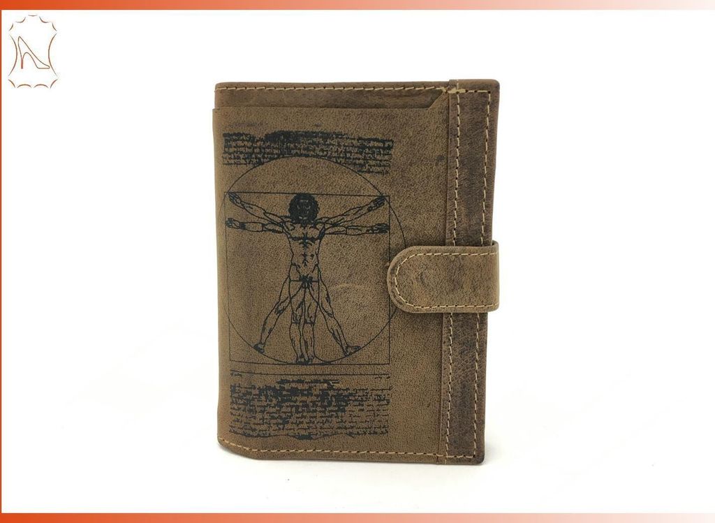 SN Landleder Kombi,- Riegelbörse "Scot" / Vintage-Anatomy (25-braun)