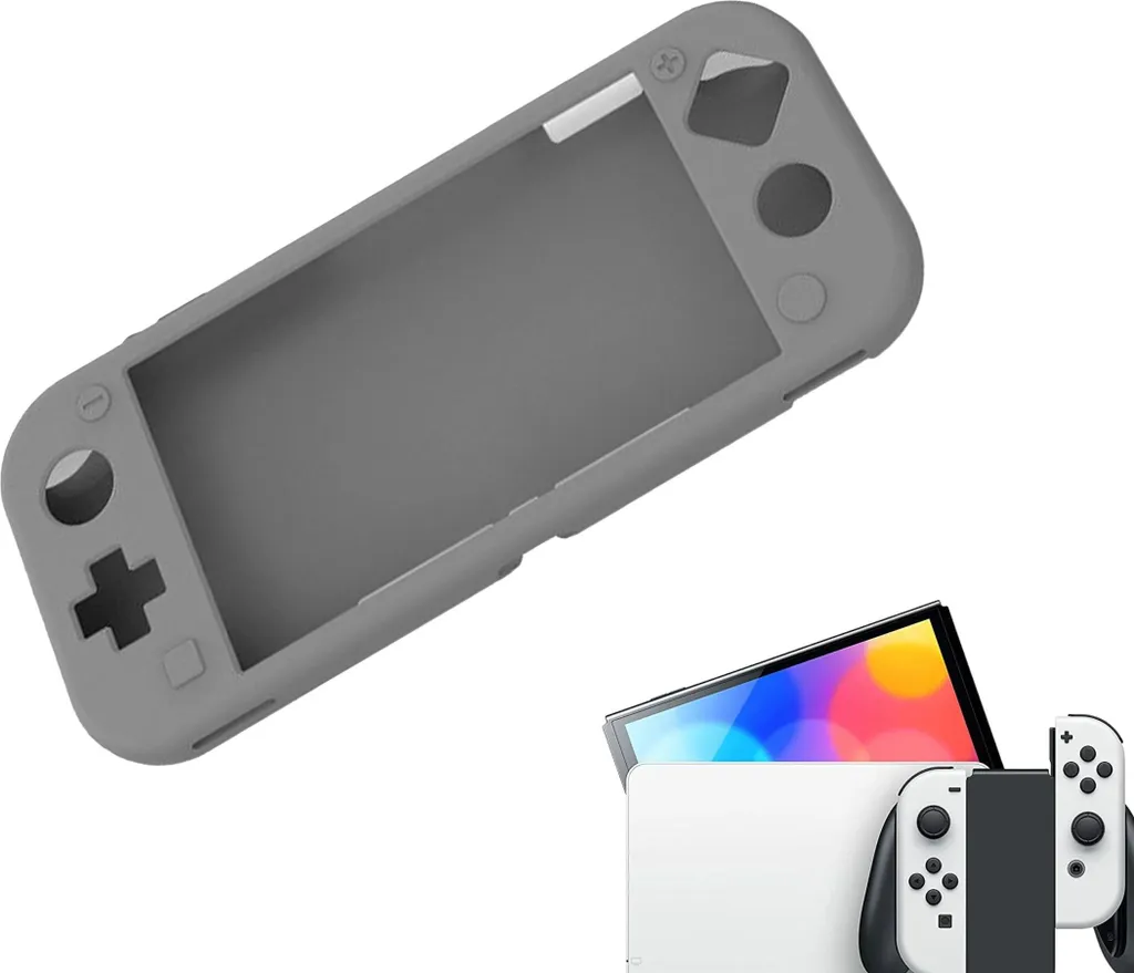 Custodia Protettiva Rigida per Switch Lite - Regalo Gaming Nero/Grigio