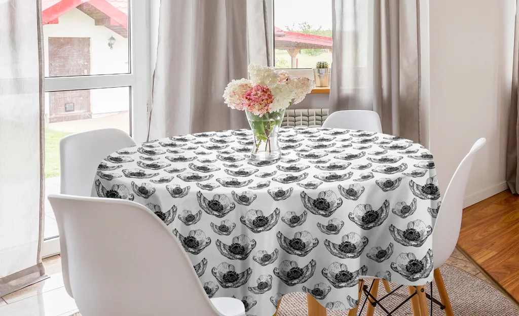 Tovaglia Rotonda 150cm Abakuhaus per Sala da Pranzo - Stile Botanico