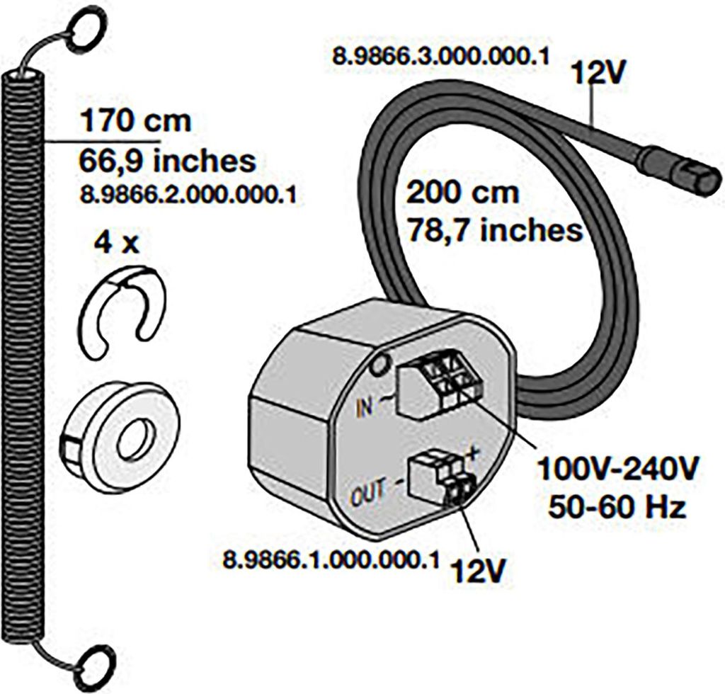 LAUFEN Unterputznetzteil, für elektronische Drückerplatten AW3 und AW4, 100-230 V, H8986600000001