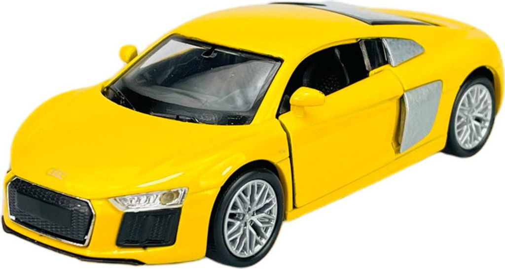 Welly 2016 Audi R8 Coupe V10 Yellow 1:34-1:39 Die Cast Obrázek produktu 