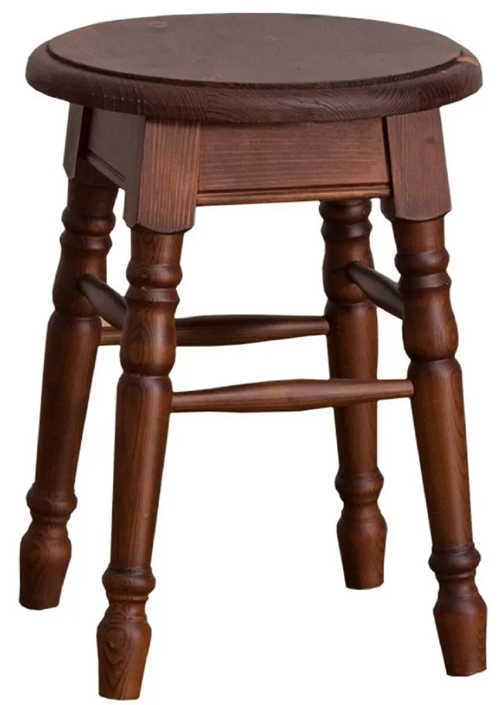 Tabouret d'Appoint Rustique pour Table Basse et Support de Fleur Brun - 3