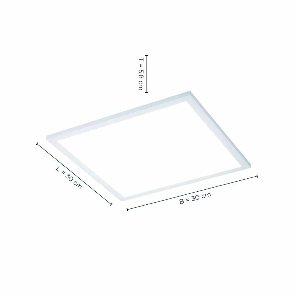 Plafonnier LED Dimmable avec Télécommande CCT Blanc 30cm - Série L30 - 13