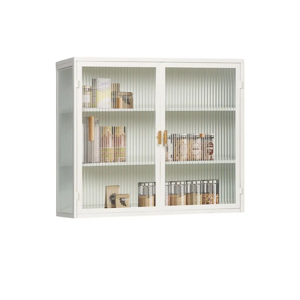 Meuble Haut de Rangement à 2 Portes Vitrées 70cm pour une Déco Moderne - 8