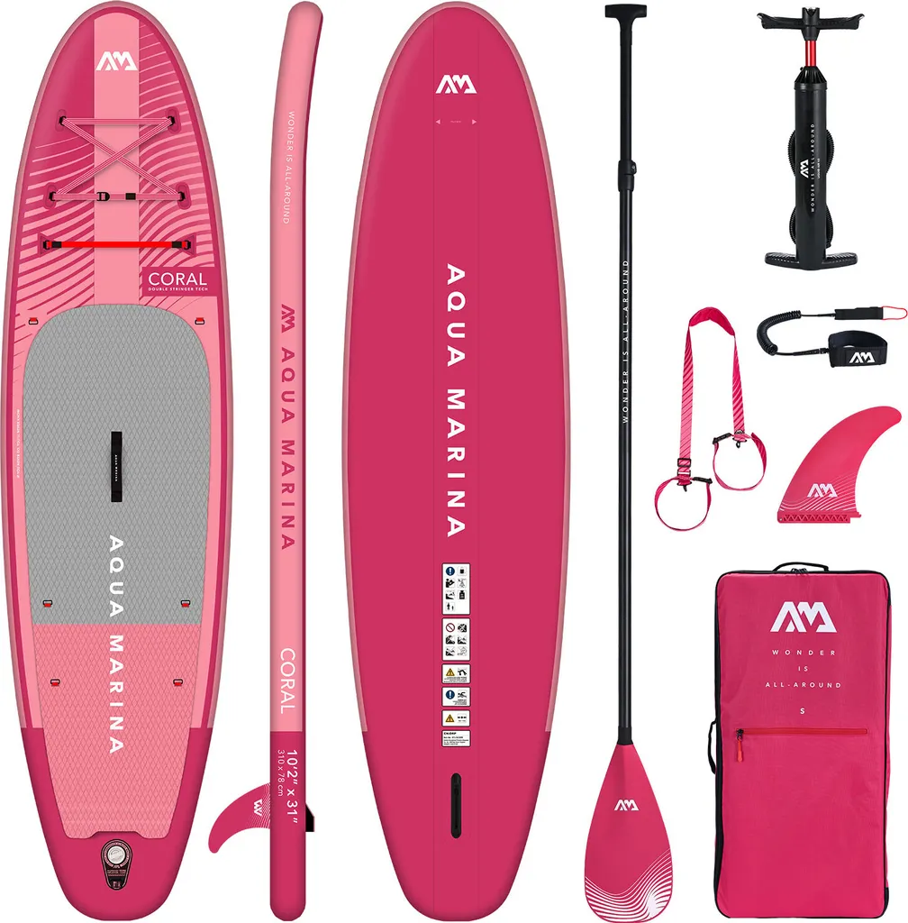 Stand Up Paddle Stable et Léger Aqua Marina Coral 10'2 - Pack Complet SUP