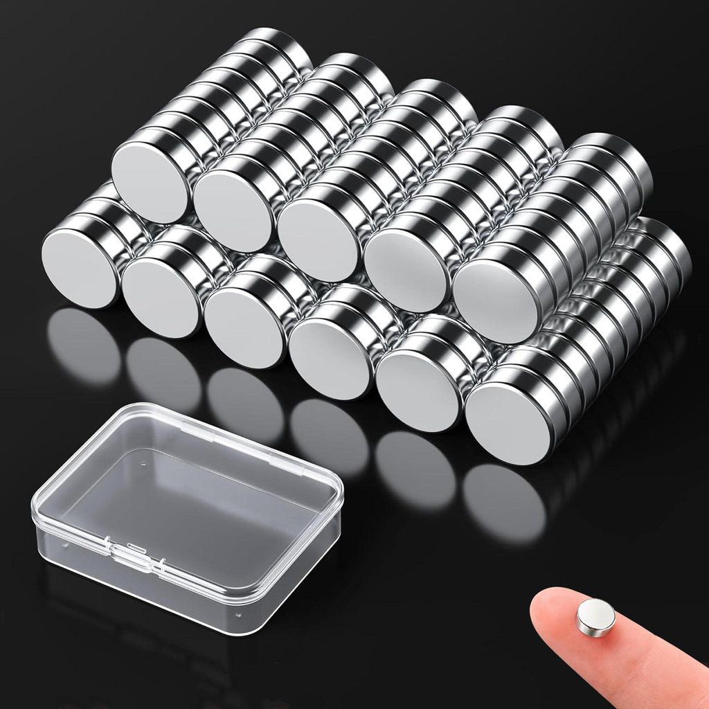 100 starke Magnete, 6 x 3 mm Mini-Neodym-Magnete für Magnettafeln, kleine Kühlschrankmagnete, starke Haftung, runde Mini-Magnete für Whiteboards...