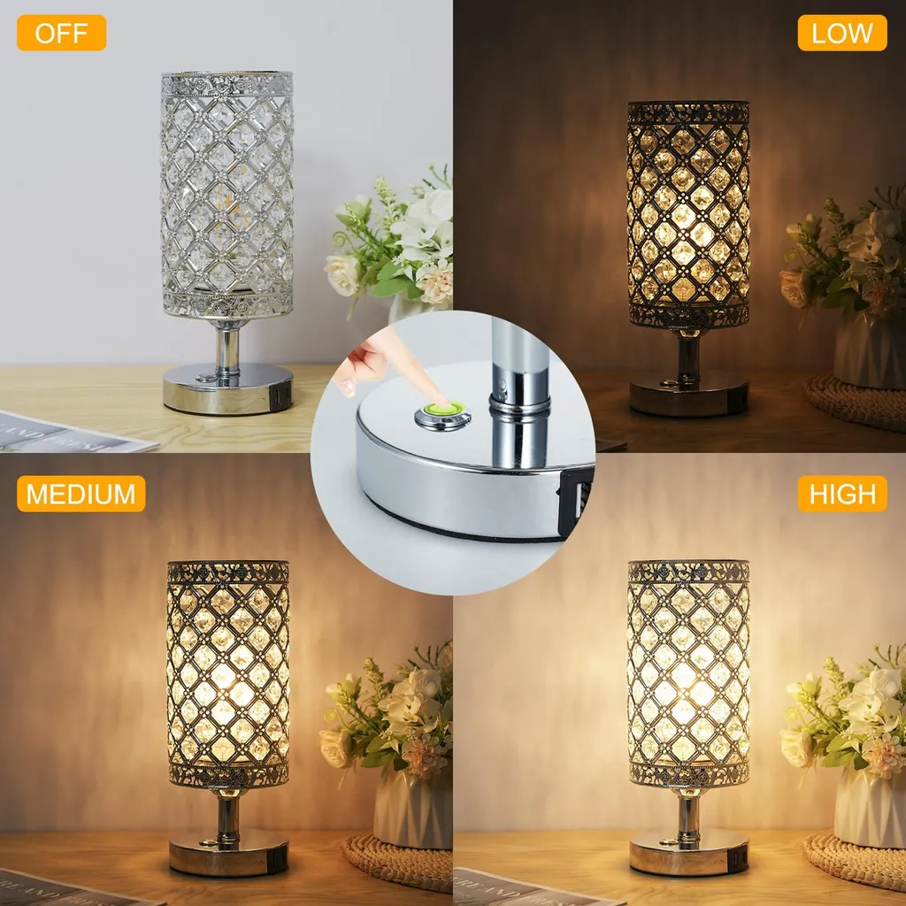 Lampe de Nuit pour Table de Chevet avec Chargeur Smartphone Rapide - 6