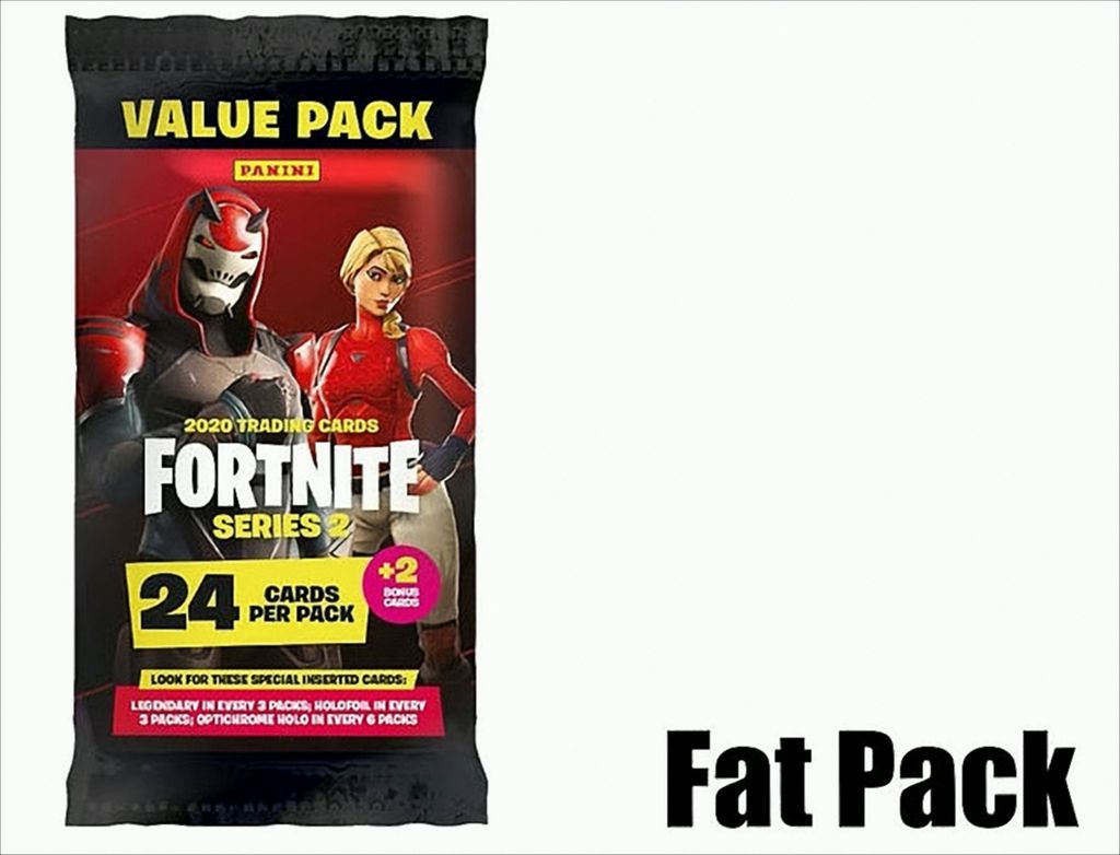 Fortnite 2020 Serie 2 - Trading Cards - 1 Fat Pack Display ( 10 Fat Packs)