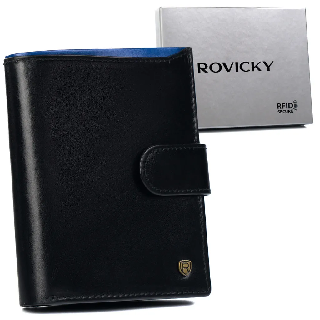 Portafoglio da uomo in pelle con protezione RFID - Rovicky