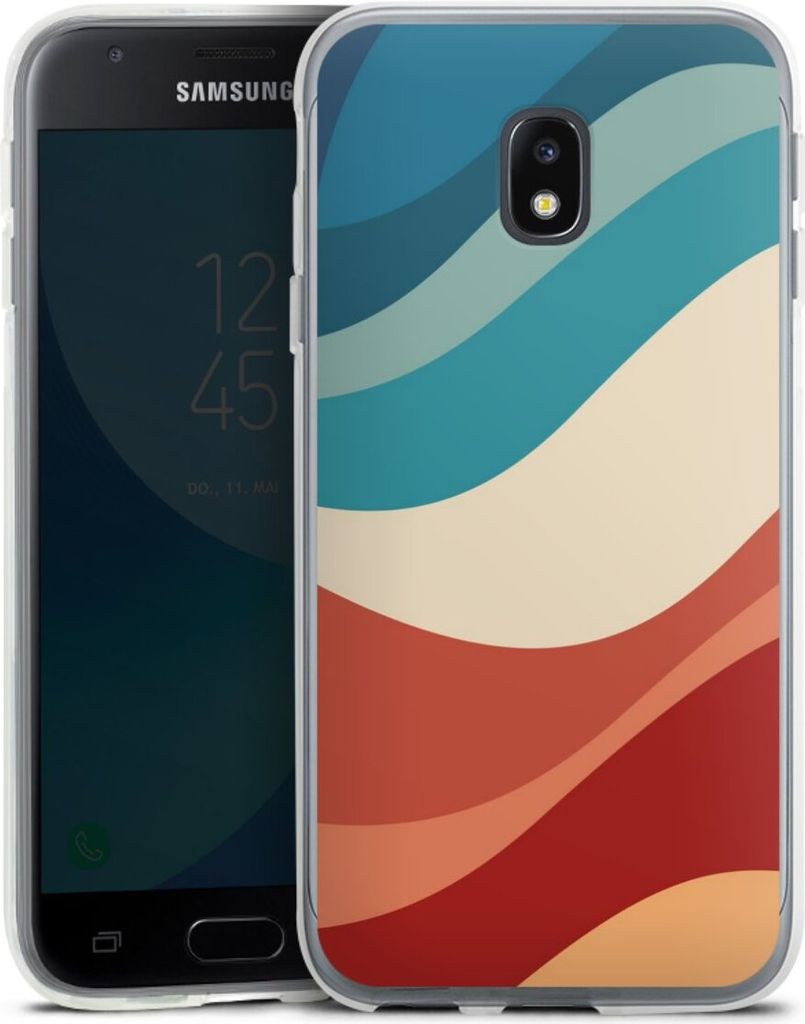 DeinDesign Handyhülle für Samsung Galaxy J3 Duos (2017) Silikon Hülle Case Smartphone Schutzhülle Farbe Farbverlauf Welle