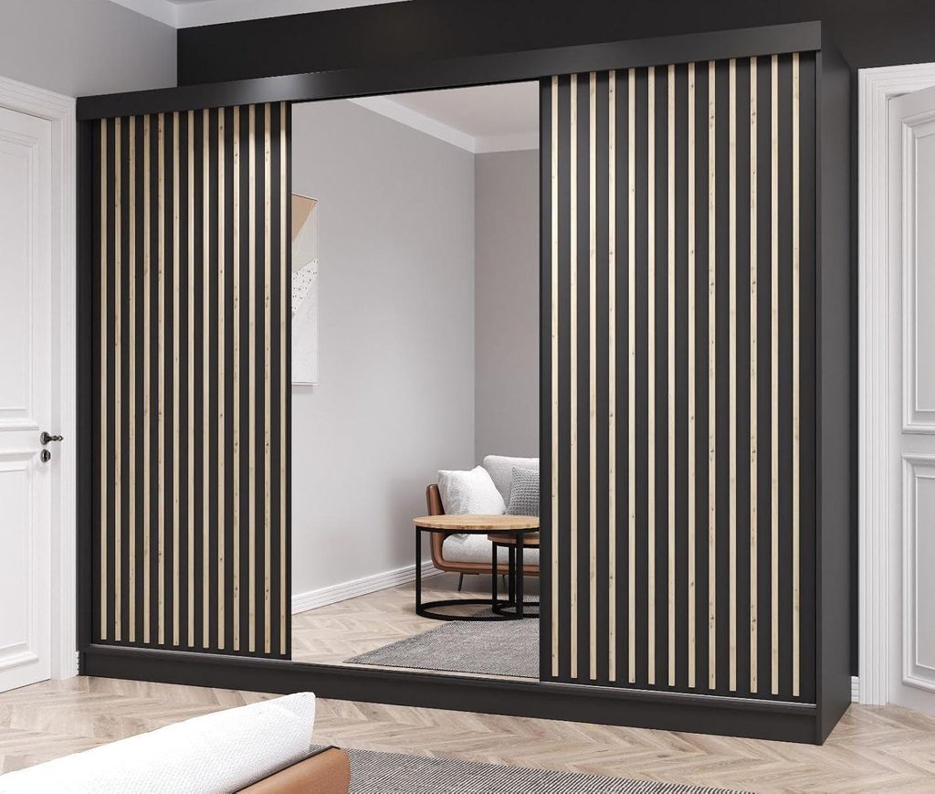 Krudox RAMIS Schiebetürenschrank mit Spiegel 250x216x62 cm, Produktbild 