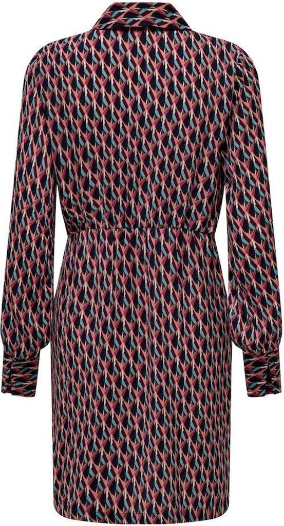 ONLY ONLJENNY L/S WRAP DRESS PTM Red Violet/Cool graphic XS