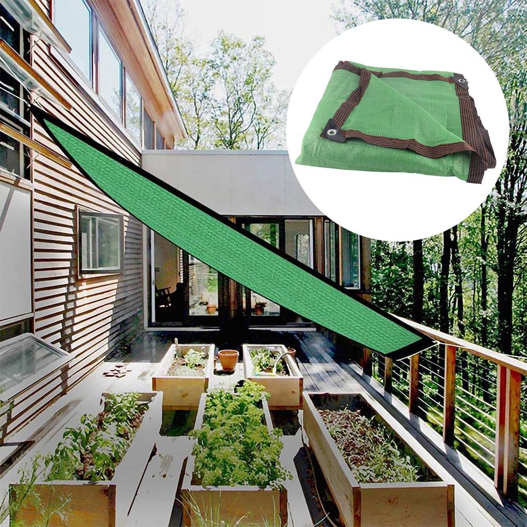 Sonne Schatten Segel Atmungsaktiv Farbic Vordach Markise Unterstand Rechteck UV-Block Baldachin für Patio Hinterhof Rasen Garten Grün 2x4m / 6.6x...