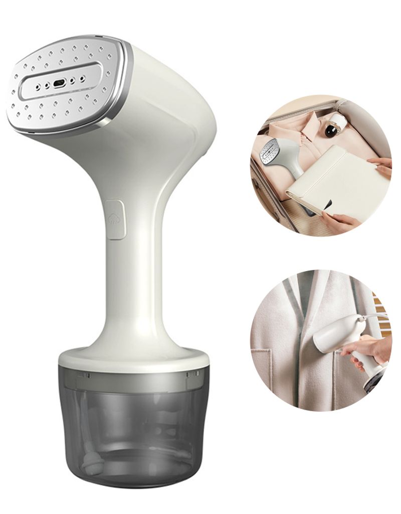 Dampfglätter, Reise-Kleidungsdampfer, tragbarer Dampfglätter, Handheld Clothes Warmer, Abnehmbarer Wassertank (260 ml), 110°C Milbenentfernung