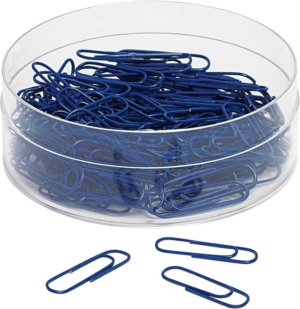 Büroklammern 27mm kunststoffummantelt VE=10x140 Stück blau