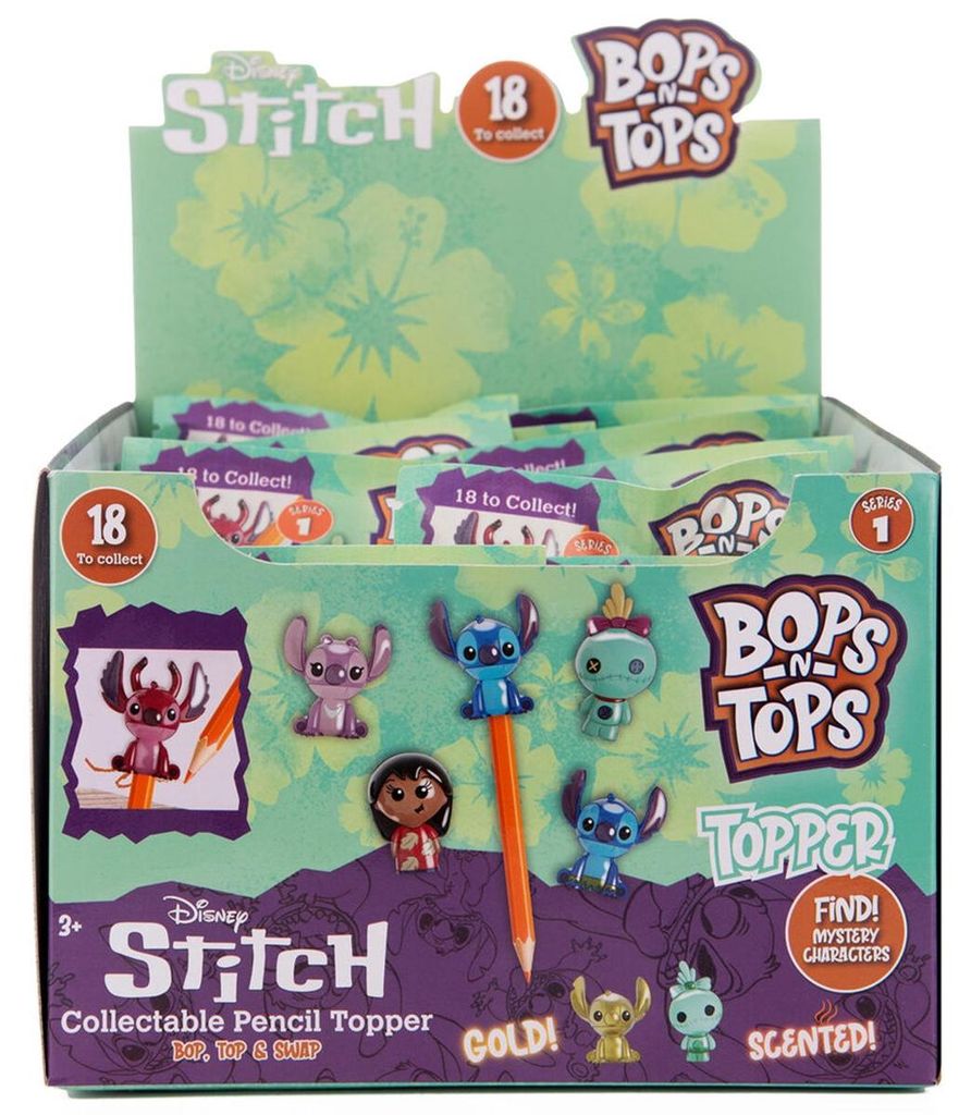 Cyp Brands Lilo & Stitch Bops & Tops Toppers Display met 12 Productafbeelding 
