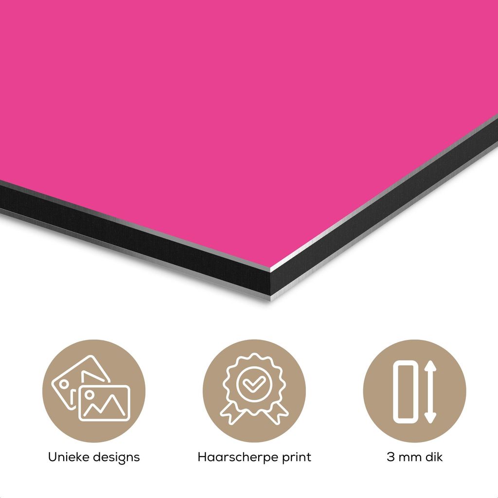 MuchoWow Wanddekoration Metall Metallbild Wandkunst 30x20 cm Illustration - Obst - Birne - Grün MuchoWow Aluminium Gemälde - Aluminiumgemälder