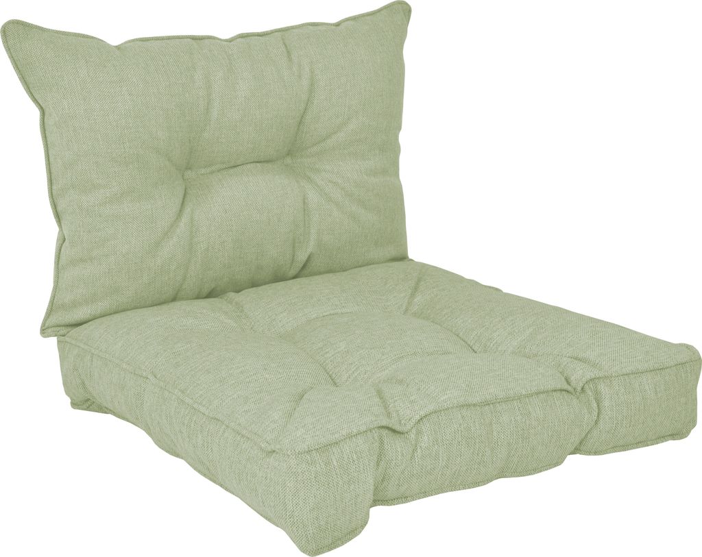 POKAR Loungekissen Sitzkissen Sitzauflagen Stuhl Stuhlkissen für Stuhl, Farbe:Grün, Size:2er Set (60x60 + 60x40)