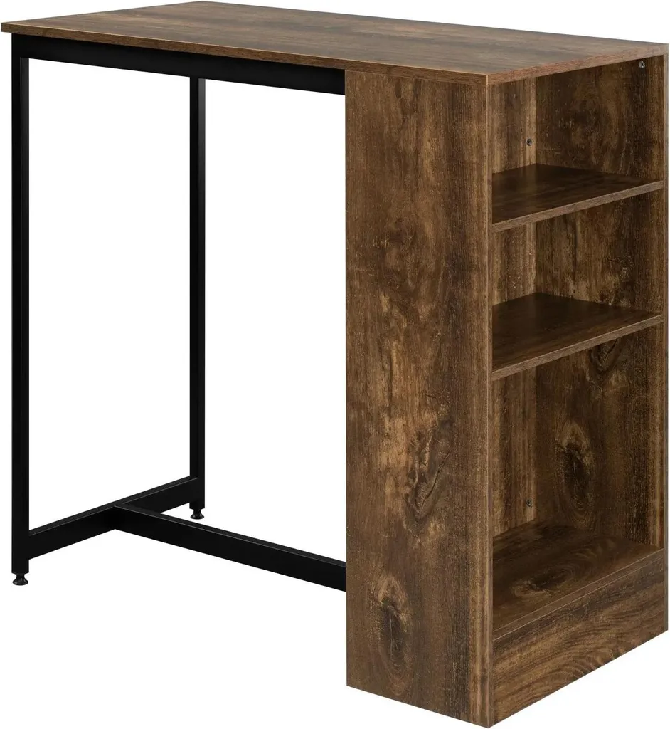 Table de bistrot rustique 91x49x91 cm pour cuisine et salon