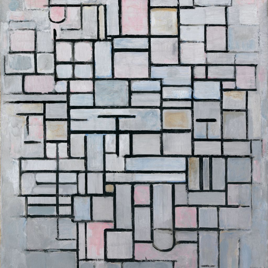 Piet Mondrian Kunstdruck Bild - Komposition IV, 1914 (100 x 100 cm)
