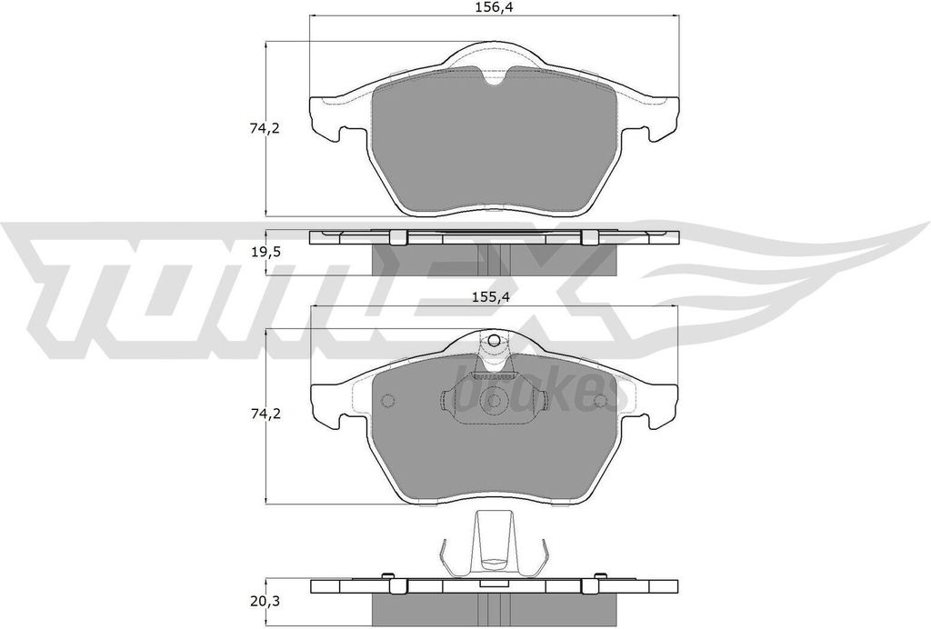 TOMEX brakes Bremsbeläge Satz Vorne Bremsklötze für OPEL Astra G CC (T98) TX 12-25