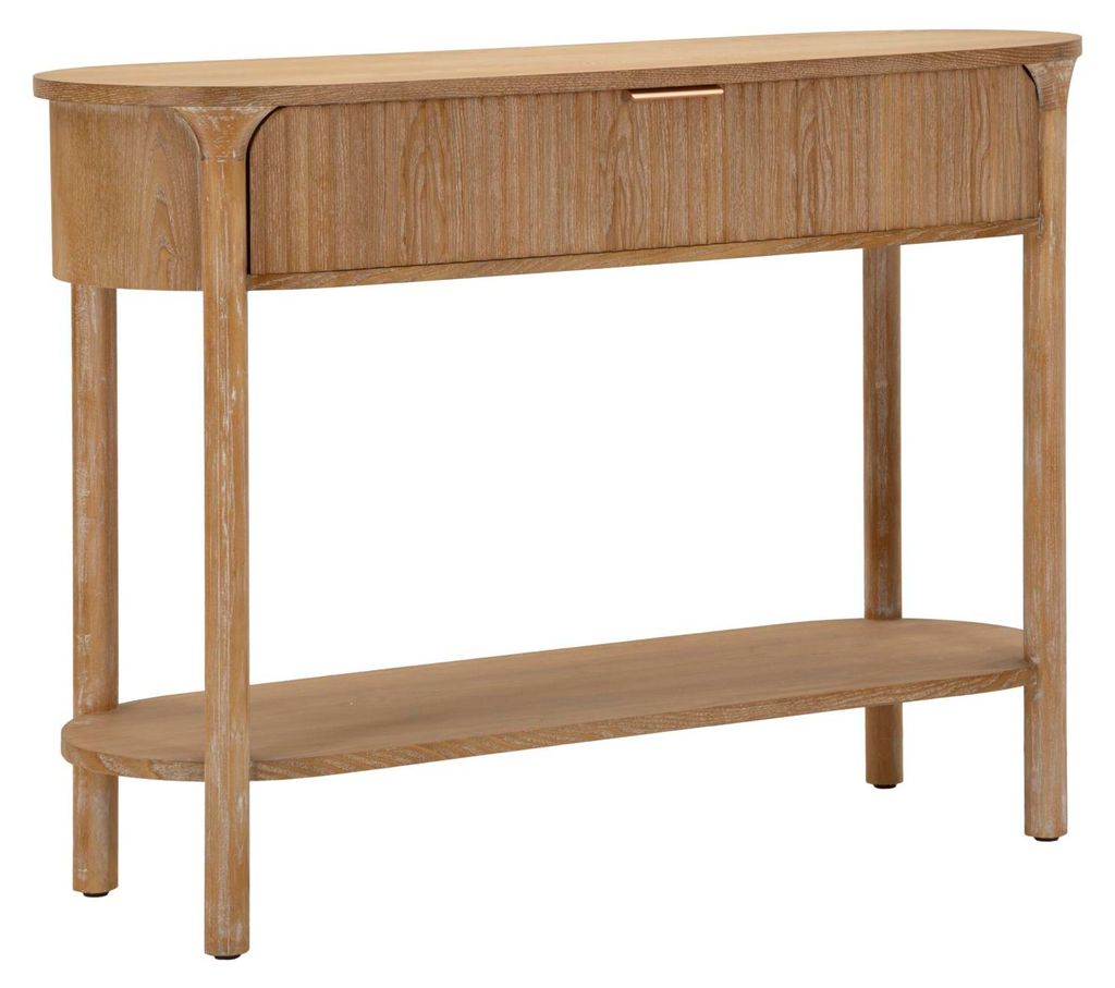 Göteborg Konsolentisch, 110x40x80 cm - Tannenholz, MDF und Eisen - Modernes und natürliches Design für Eingangsbereiche und Wohnzimmer