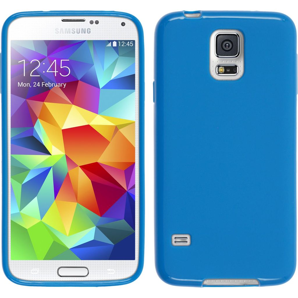 PhoneNatic Case kompatibel mit Samsung Galaxy S5 - blau Produktbild 