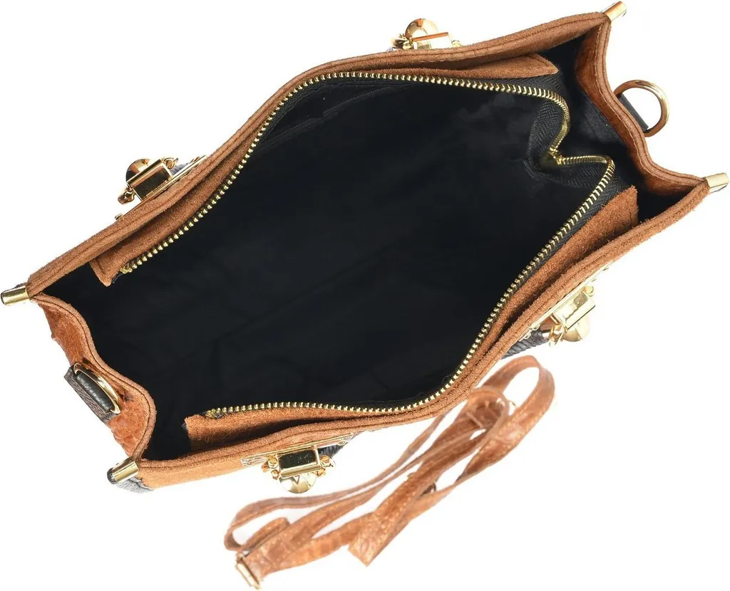 Sac cabas Roberta M AW25 RM 8155 cognac grand format en cuir - 4