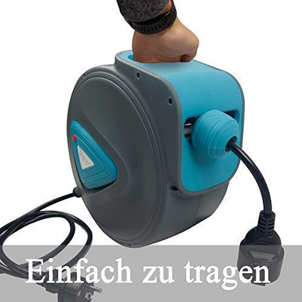 TRMLBE 20m Automatik Kabeltrommel mit Verlängerungskabel Produktbild 3