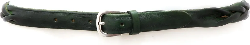 7504AC Cintura Uomo Green Leather Braided | Miglior Prezzo Qualità