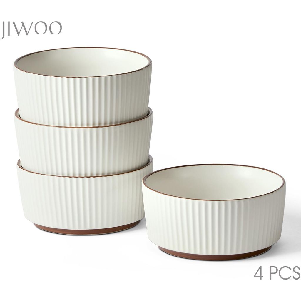 Schale set 4-teiliges Ø15 cm Keramik Schalen Frühstücksschale Müslischale Suppenschale für 4 Personen Matt-Glasur Mikrowellen- und Spülmaschi...