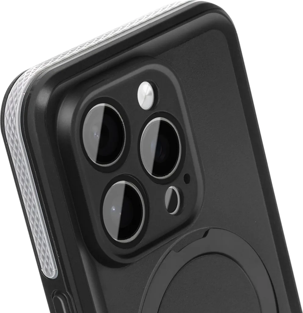 Coque Redpepper étanche IP68 MagSafe avec support iPhone 16 Pro - Noir