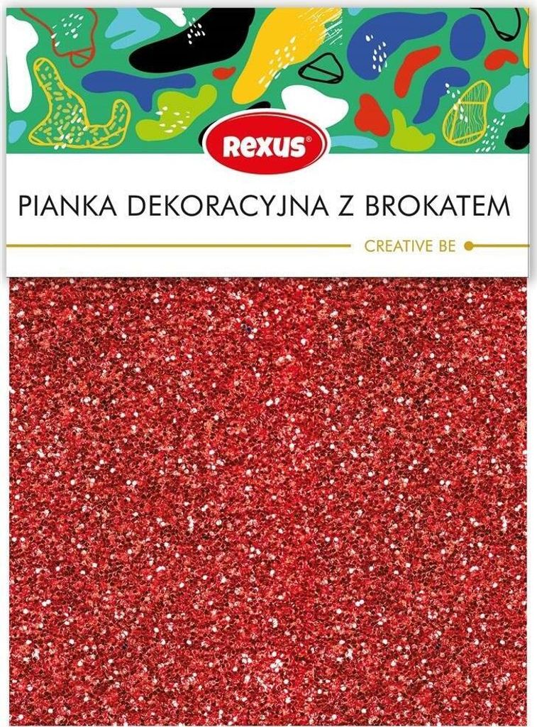 Pianka dekoracyjna A4 z brokatem 5 kolorów