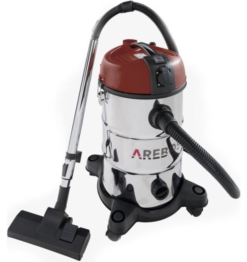 Odkurzacz przemysłowy Arebos 1300 W, 30 l, czerwony Zdjęcie produktu 